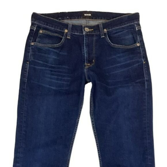 Hudson Mens Byron Straight Zip Fly Jeans 32 Dark Wash Cotton/Polyester - Picture 7 of 14